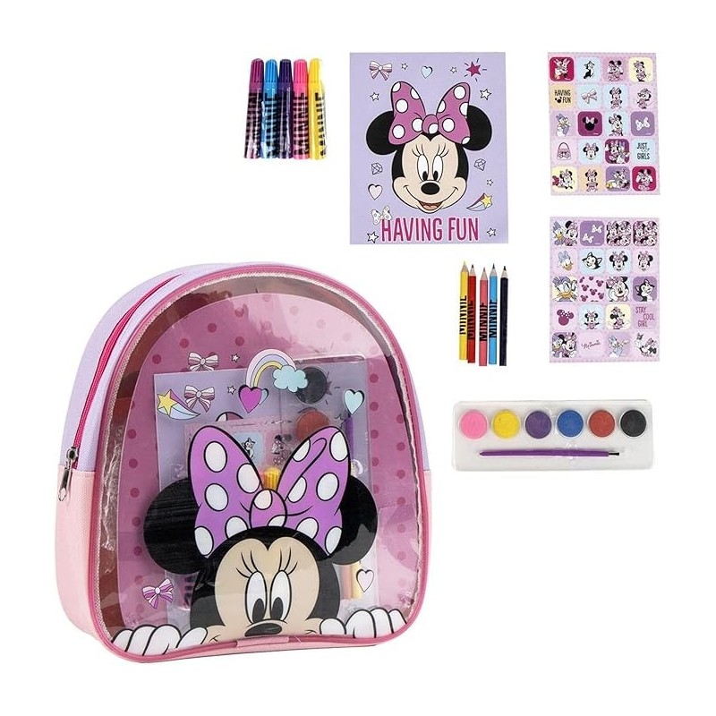 Set Coloreable Mochila Minnie