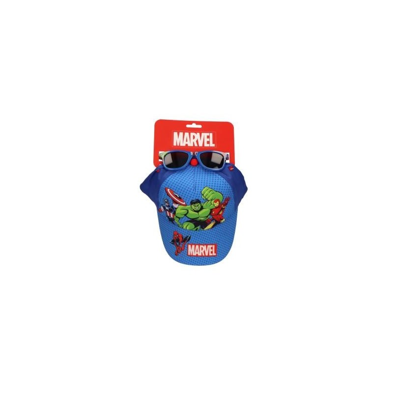 Gorra Set Gafas De Sol Avengers Hulk