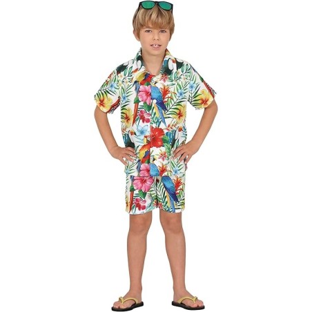 DISFRAZ HAWAIANO TROPICAL NIÑO 5-6 Años
