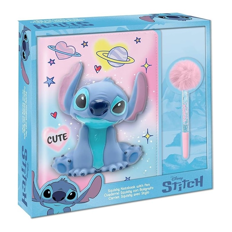 Libreta squishy con bolígrafo Pompón Sti