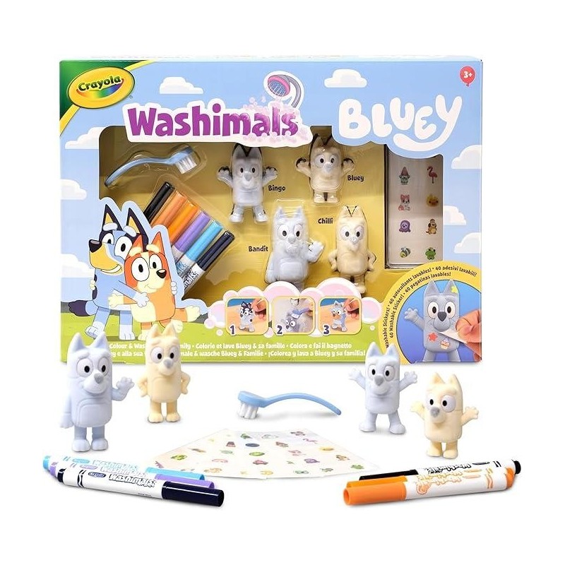 Crayola - Washimals Bluey, Kit actividad