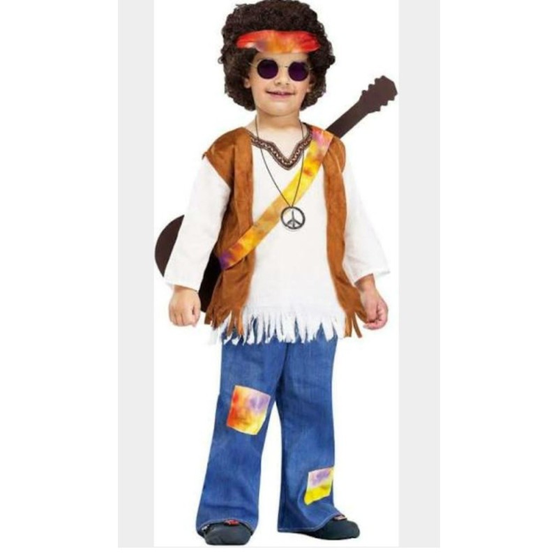 DISFRAZ NIÑO HIPPIE 6A
