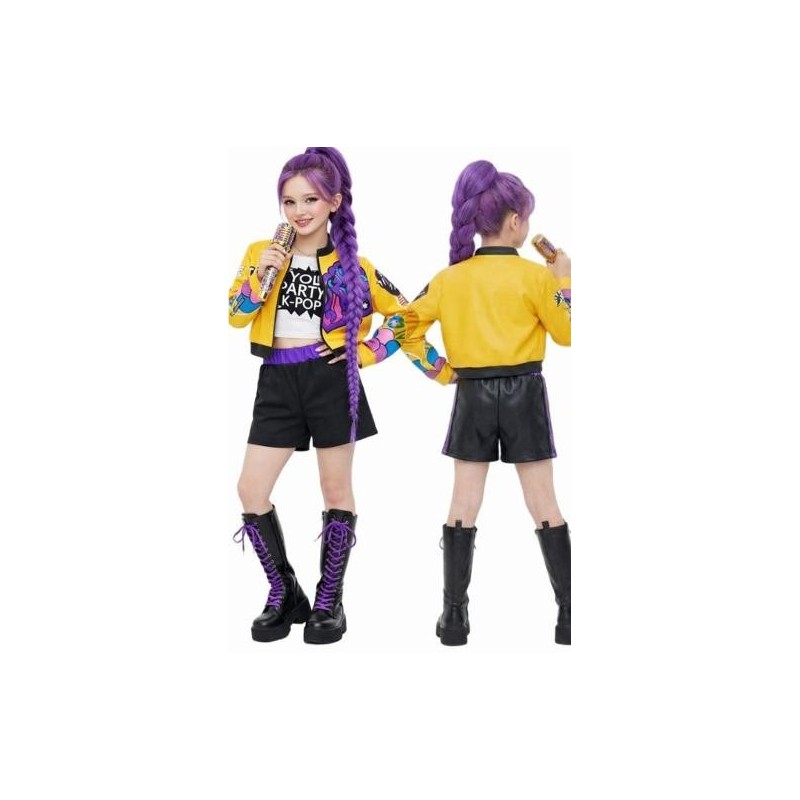 Disfraz K-POP Morado talla 4-6 a