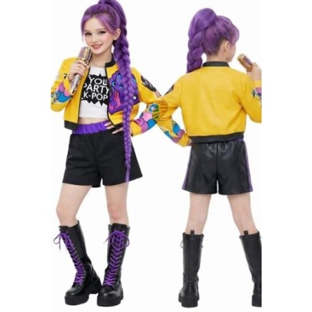 Disfraz K-POP Morado talla 7-9 a