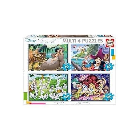 Multi 4 Puzzles Clásicos Disney 50-80-10