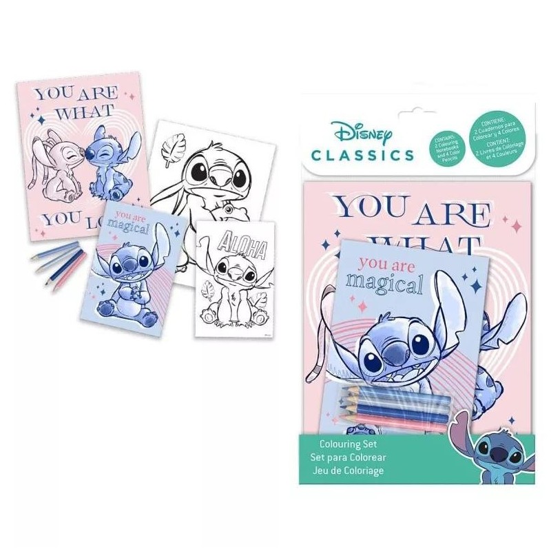 Set de colorear con libreta Stitch
