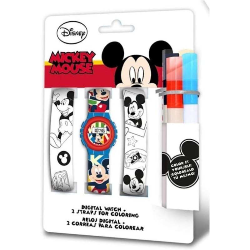 Reloj digital correa para pintar Mickey
