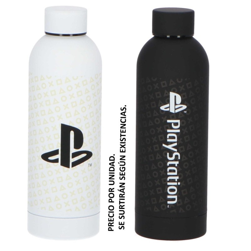 Botella metal tacto suave Playstation