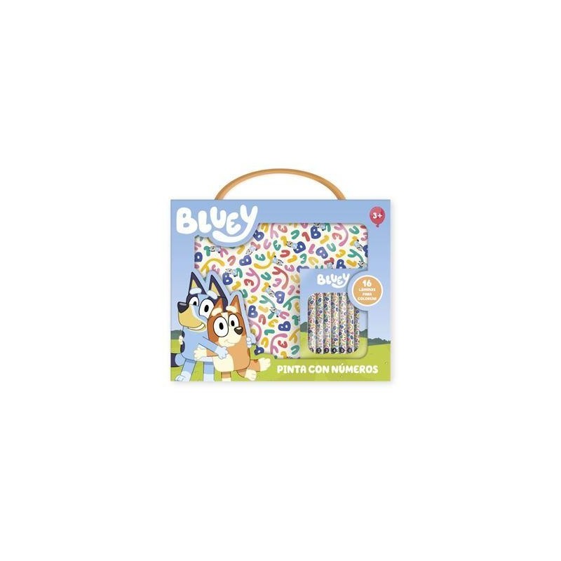Bluey Pinta Con Numeros - Caja Maletin