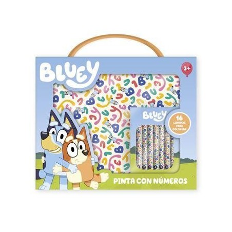 Bluey Pinta Con Numeros - Caja Maletin