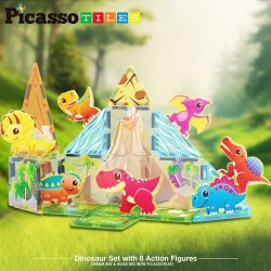 Picasso Tiles Bloques Magneticos Dinosau