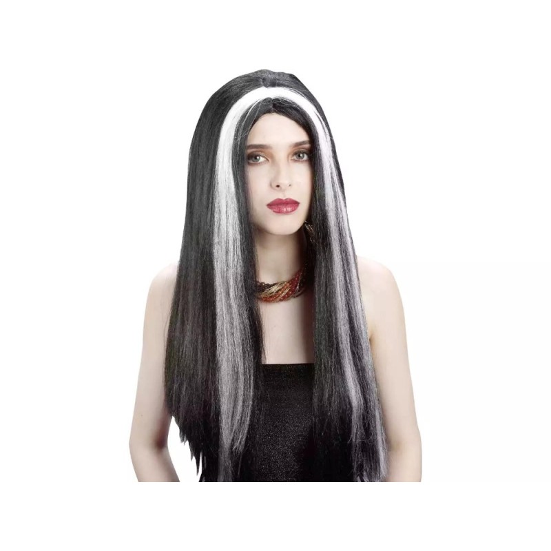 Peluca Bruja Negra y Blanca