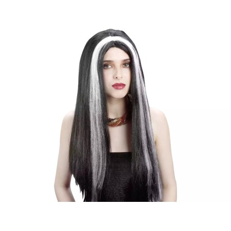 Peluca Bruja Negra y Blanca