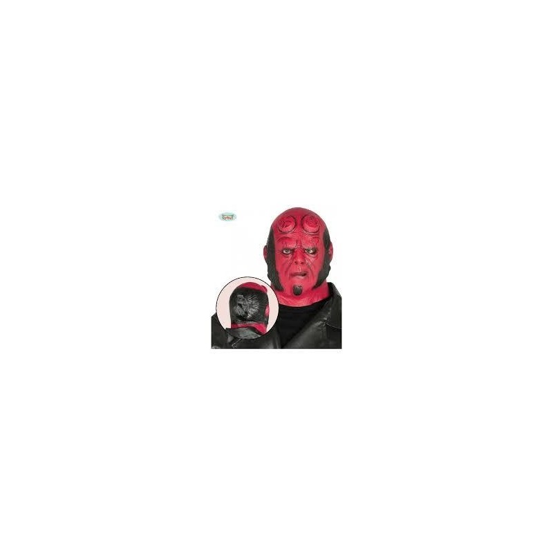 MASCARA DEMONIO ROJO LATEX HELLBOY