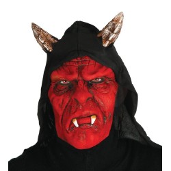 MEDIA CARETA DEMONIO LATEX CON CAPUCHA