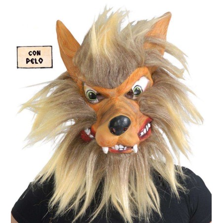 CARETA LOBO CON PELO
