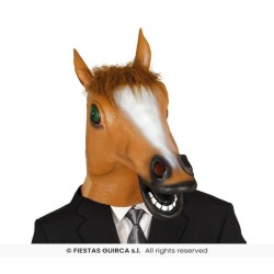 Careta mascara caballo con pelo vinilo 2