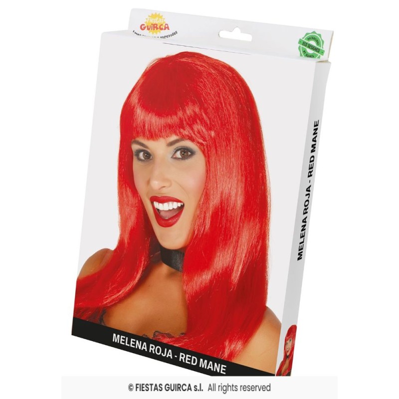 PELUCA MELENA ROJA EN CAJA