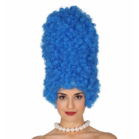 PELUCA MARGE DE RIZOS AZUL ALTA PARA MUJ