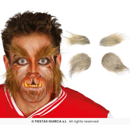 BARBA Y CEJAS HOMBRE LOBO