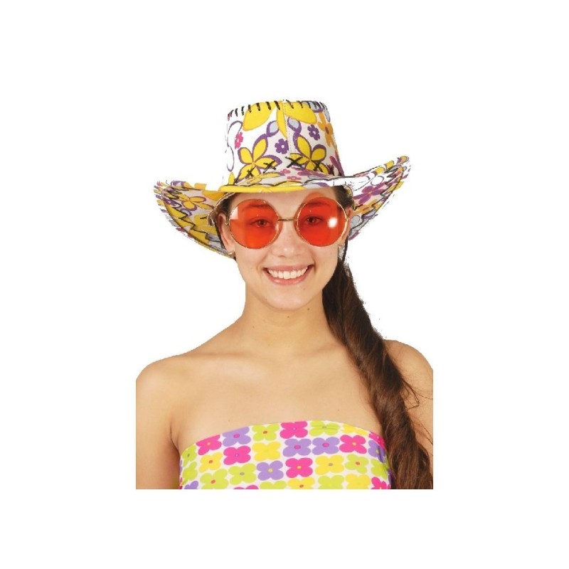 SOMBRERO VAQUERO HIPPIE FLORES