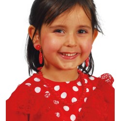 COLLAR PERLAS ROJAS INFANTILES