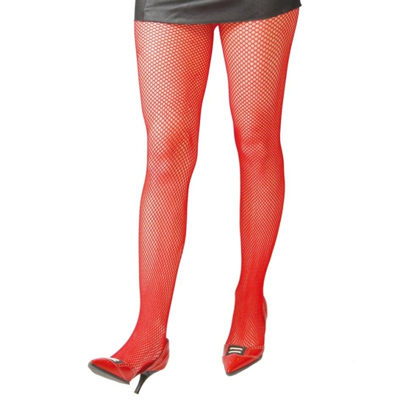 PANTYS REJILLA PEQUEÑA ROJO