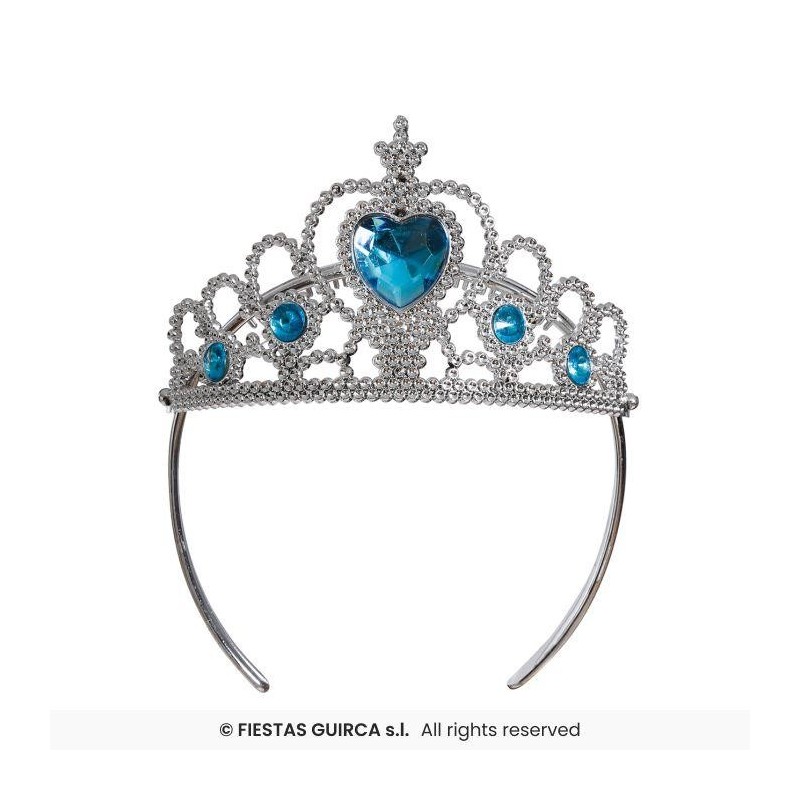 DIADEMA PRINCESA PIEDRAS AZULES