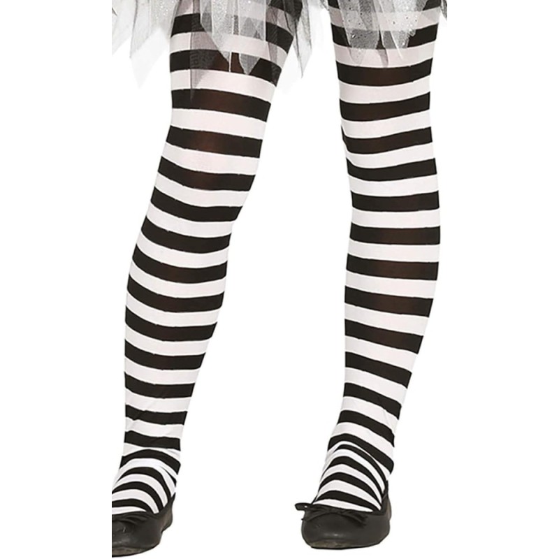 PANTYS BLANCAS Y NEGRAS RAYAS 3-6 AÑOS