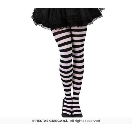 PANTYS BLANCAS RAYAS NEGRAS