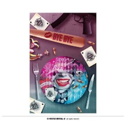 PAQUETE 6 PLATOS DANGEROUS HARLEY QUINN  2