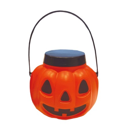 CALABAZA CESTO CON TAPA, 15 CMS.