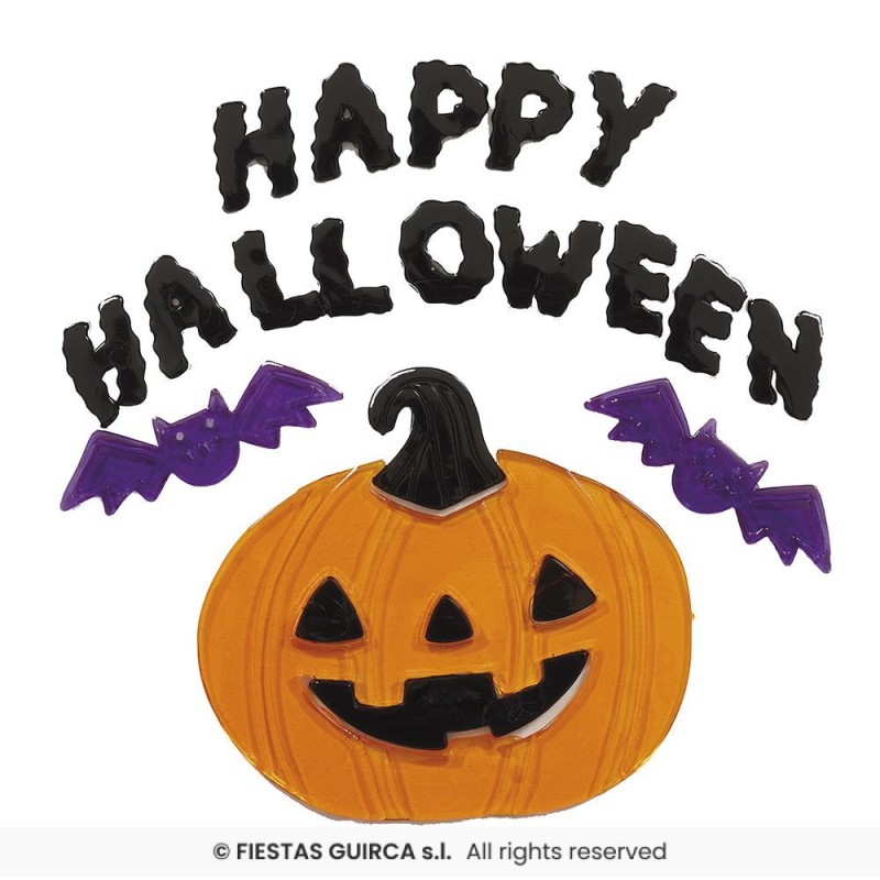 DECORACION GEL "HAPPY HALLOWEEN", 20X25