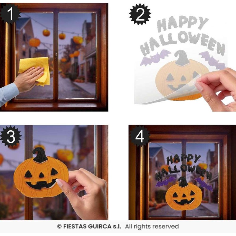 DECORACION GEL "HAPPY HALLOWEEN", 20X25