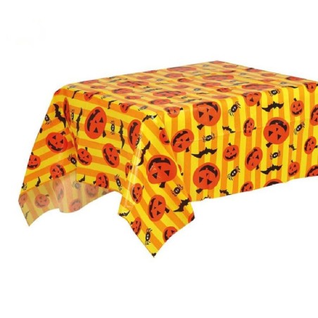 MANTEL HALLOWEEN AMARILLO/NARANJA 130 X 