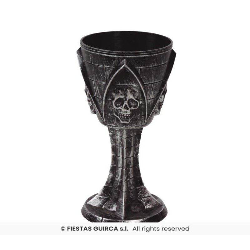 CALIZ CON CALAVERA 19 CMS.