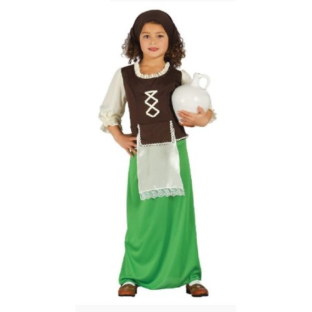 DISFRAZ POSADERA PASTORA VERDE 5-6 AÑOS