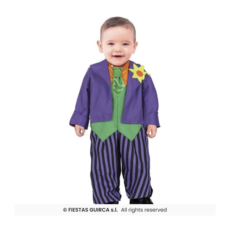 DISFRAZ JOKER CRAZY BUFON 12-18 Meses