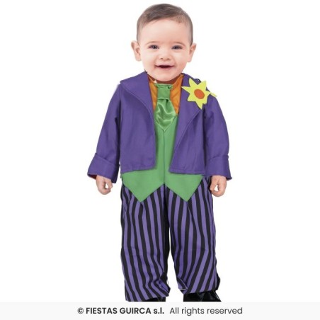 DISFRAZ JOKER CRAZY BUFON  18-24 Meses