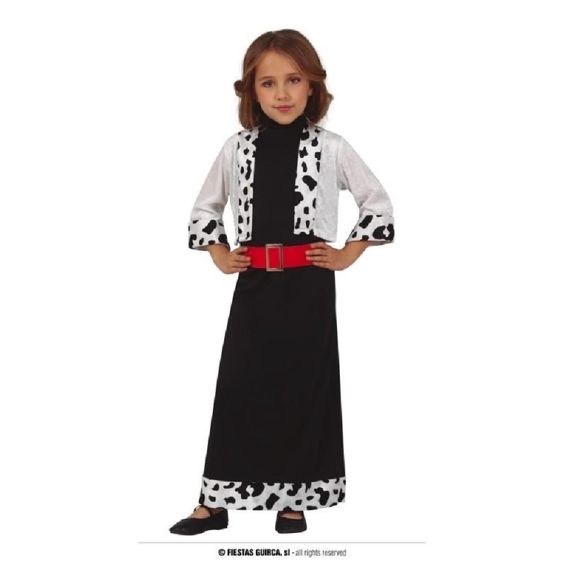 DISFRAZ CRUELA VILLANA 7-9 AÑOS