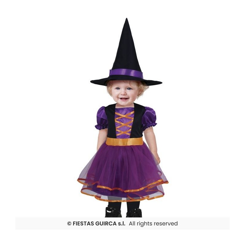DISFRAZ BRUJA PURPLE 2-3 Años