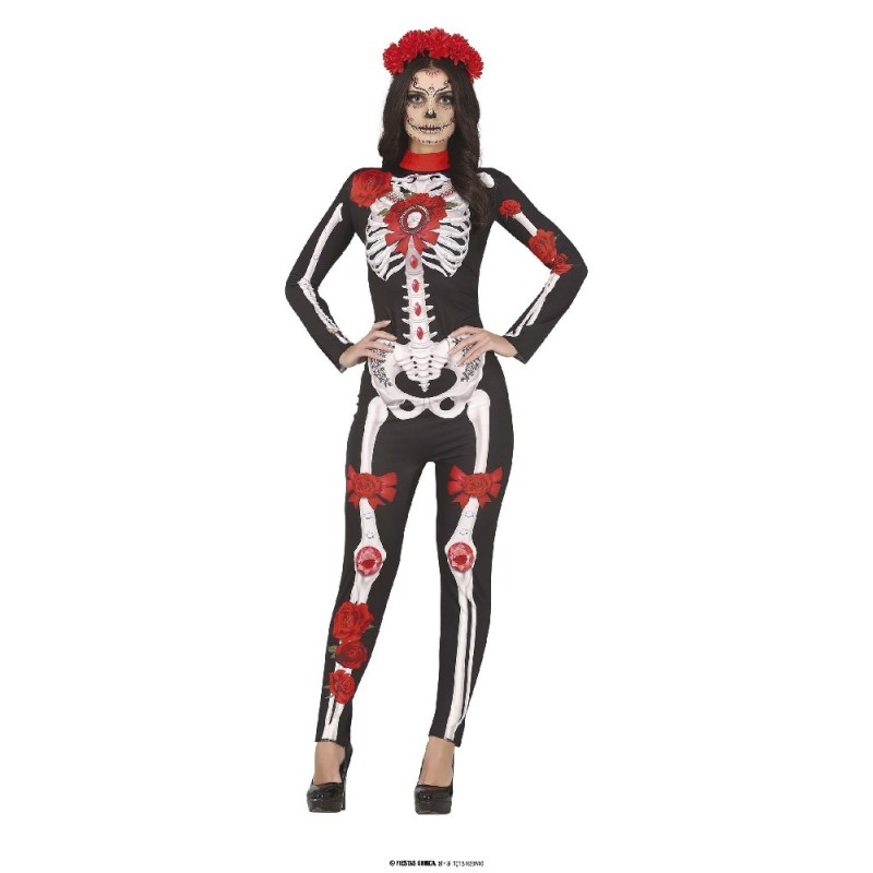 DISFRAZ CATRINA FLORES T.S 36-38