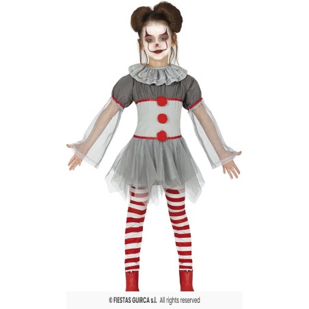 DISFRAZ PAYASA IT BAD CLOWN GIRLS 7-9 Añ