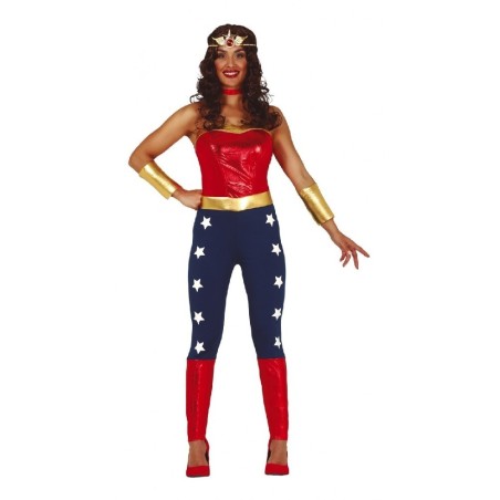 DISFRAZ SUPERHEROINA CAPITANA MARVEL T.M