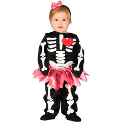 DISFRAZ BABY SKELETON NIÑA CORAZON 12-18 2