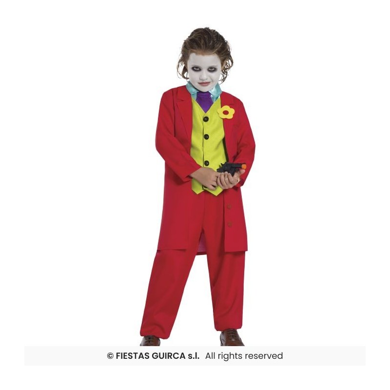 DISFRAZ JOKER ROJO MR SMILE 7-9 Años