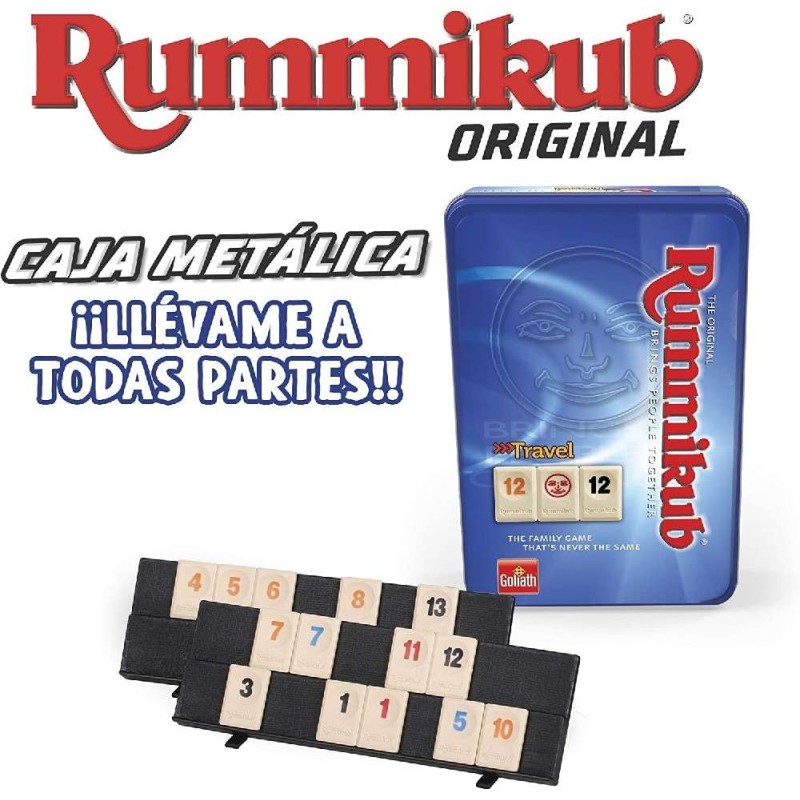 JUEGO RUMMIKUB DE VIAJE EN CAJA METALICA