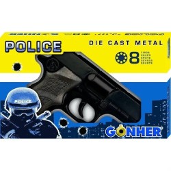 PISTOLA POLICIA METAL 8 FULMINANTES NEGR