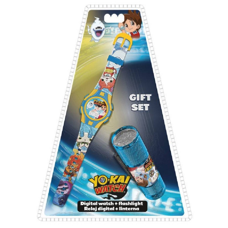SET DE RELOJ DIGITAL Y LINTERNA YO KAI W