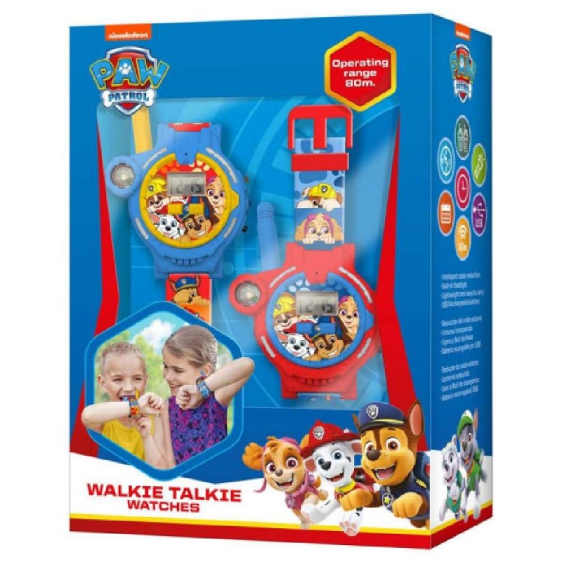 PAW PATROL RELOJ WALKIE TALKIE 2 EN 1